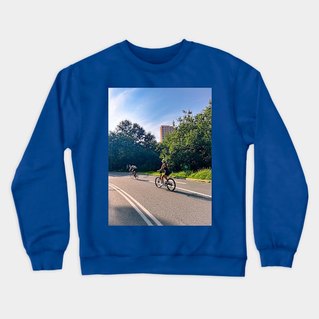 Central Park Summer Biking New York City Crewneck Sweatshirt by eleonoraingrid